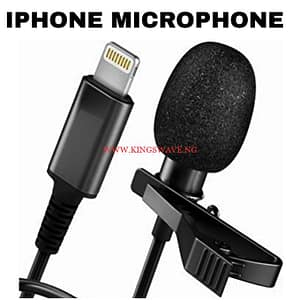 HIGH QUALITY Tie Clip ORIGINAL IPhone Mic Lapel Lavalier Microphone For Vlogging Interview Etc. With / Noise Cancellation