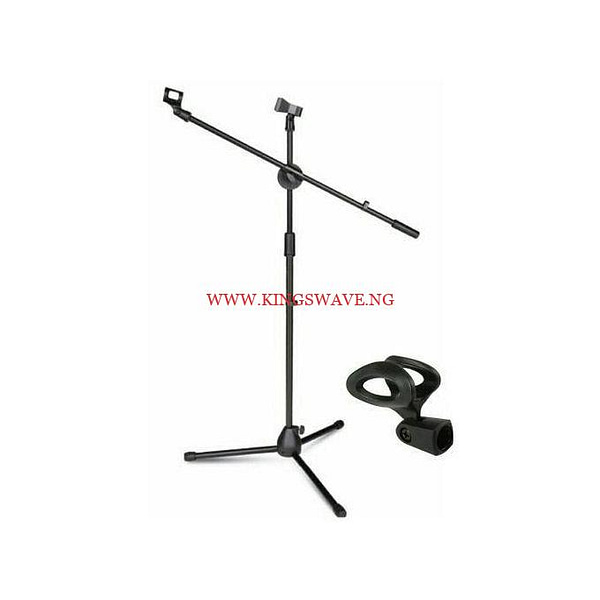 Adjustable Mic Stand With 2 Microphone Holder
