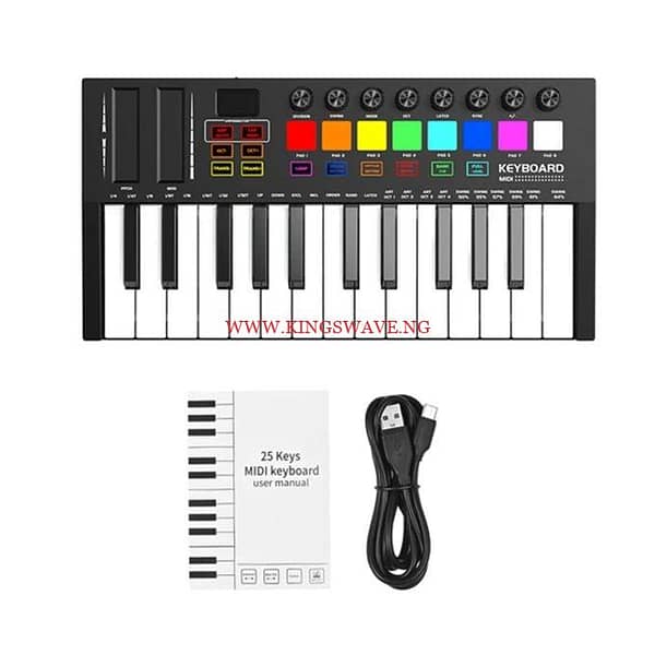25 Key MIDI Keyboard Controller Electronic Audio Intelligent - Image 2