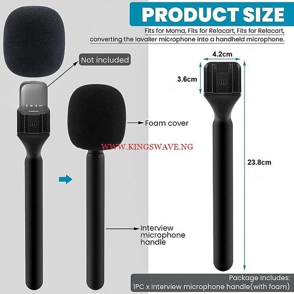 Wireless Microphone Holder Interview Mic Adapter Handheld Transmitter Shoe- For DJI Mic,Rode GO,Hollyland Lark - Image 2