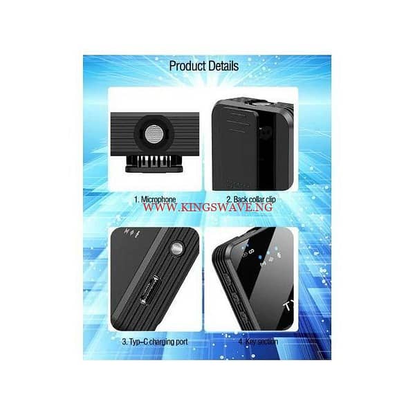 8-10 Hours 3 In 1 Wireless Lapel Microphone For IPhone/Android Users - Image 2