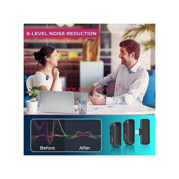 Wireless Lavalier Microphone, With Charging Case For IPhone And Android - Image 3