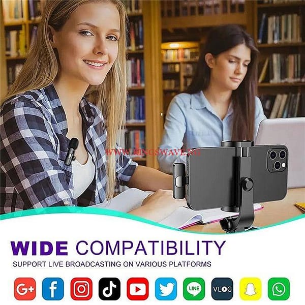 3pcs New Wireless Lavalier Microphone Portable Audio Video Recording Mini Mic - Image 3