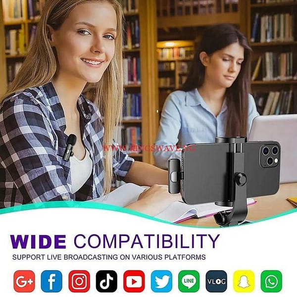 New Wireless Lavalier Microphone Portable Audio Video Recording Mini Mic. - Image 3