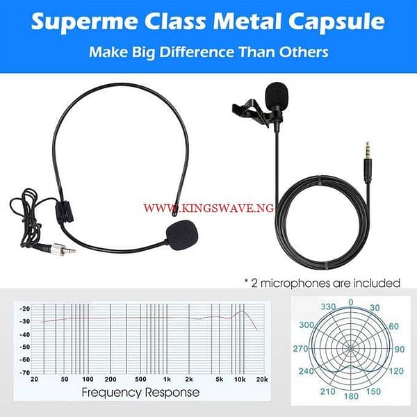 Uhf Wireless Microphone Headband  Lapel Microphone Du - Image 3