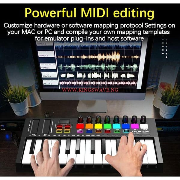 25 Key MIDI Keyboard Controller Electronic Audio Intelligent - Image 3