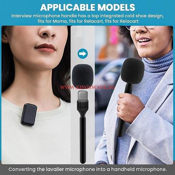 Wireless Microphone Holder Interview Mic Adapter Handheld Transmitter Shoe- For DJI Mic,Rode GO,Hollyland Lark - Image 4