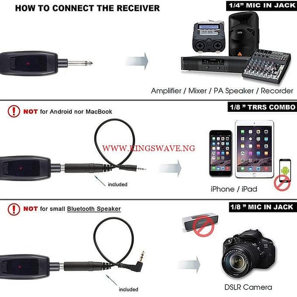 Uhf Wireless Microphone Headband  Lapel Microphone Du - Image 4