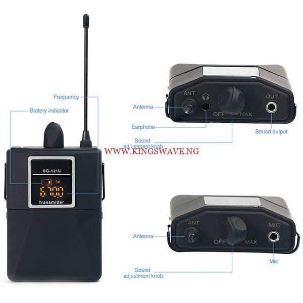 2 Transmitter Wireless Lavalier Lapel Microphone - Image 4