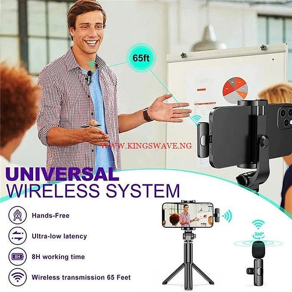 3pcs New Wireless Lavalier Microphone Portable Audio Video Recording Mini Mic - Image 5