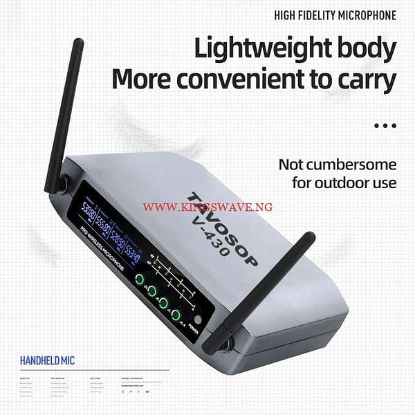 4 Channel Professional Wireless Microphone System With Cordless 4 Handheld Mics, Ideal For Home Party Singing Karaoke Meeting - Image 5