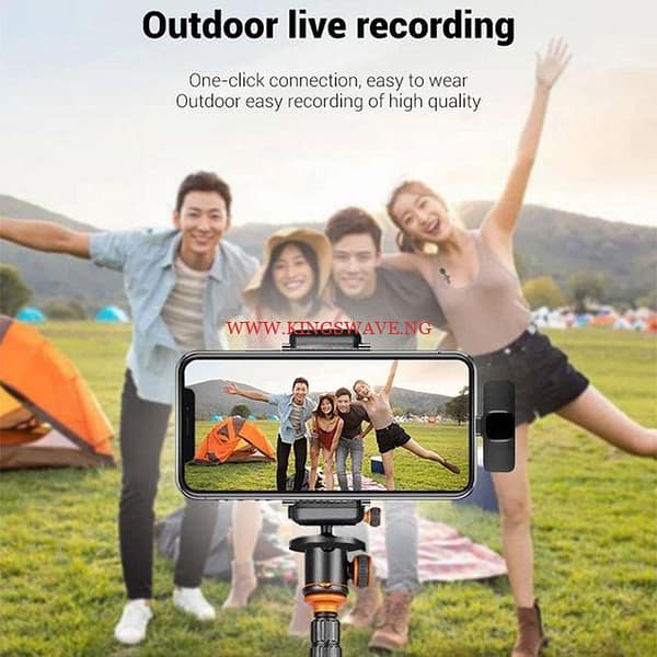 2 In 1 Wireless Lavalier Microphone Portable Audio Mic For IOS - Image 5