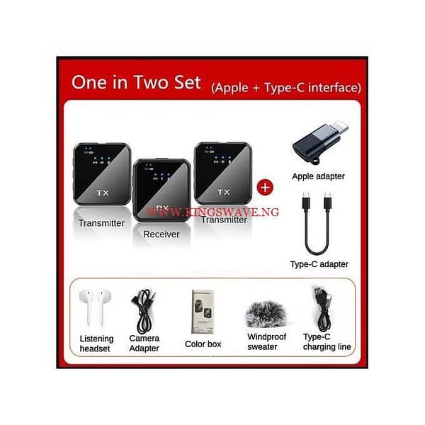 8-10 Hours 3 In 1 Wireless Lapel Microphone For IPhone/Android Users - Image 5