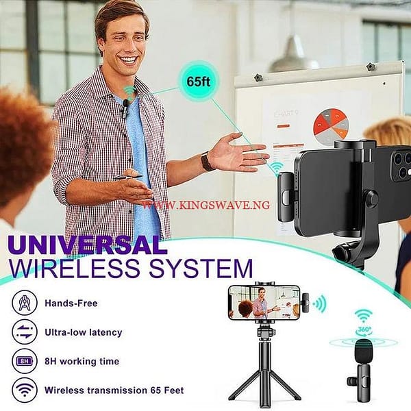 New Wireless Lavalier Microphone Portable Audio Video Recording Mini Mic. - Image 5