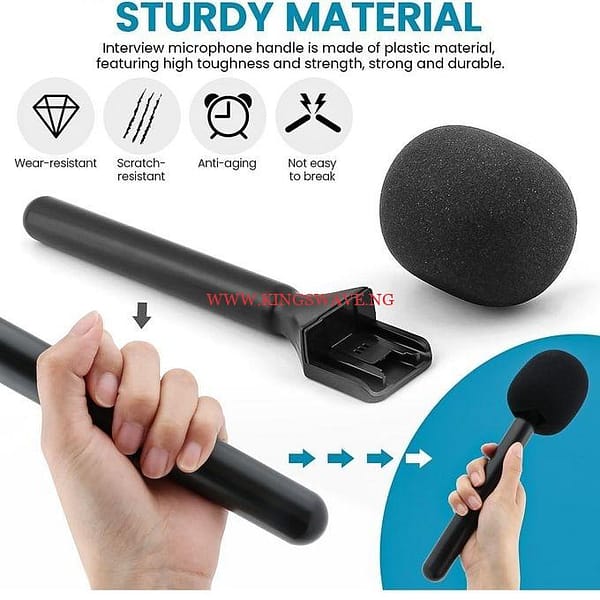 Wireless Microphone Holder Interview Mic Adapter Handheld Transmitter Shoe- For DJI Mic,Rode GO,Hollyland Lark - Image 5