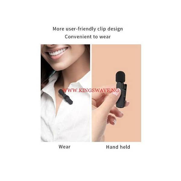 Dual Wireless Lapel Microphone Lavalier Mic TYPE-C Android Phones IPhone + IOS Adapter - Image 6