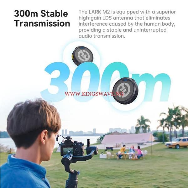 Lark M2 Wireless Lavalier Microphone For Camera PC Laptop Phones, Mini Lapel Microphone Wireless, 48KHz 24Bit, 1000ft Range, - Image 6