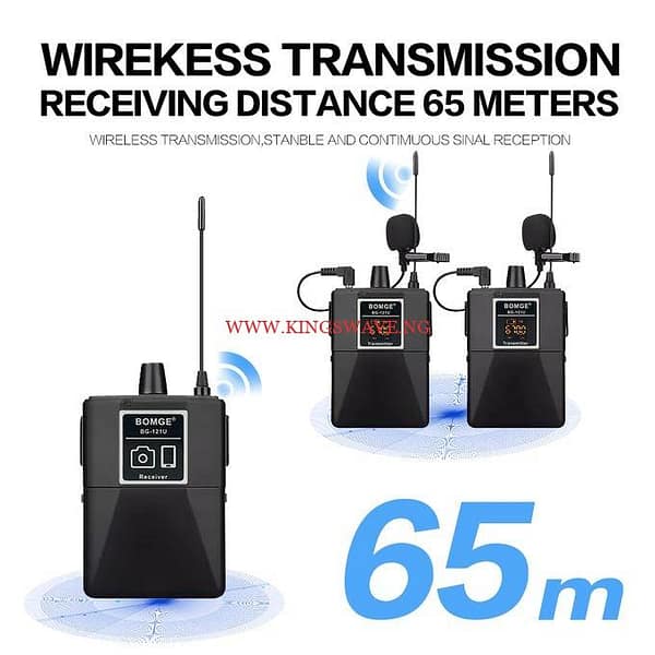 2 Transmitter Wireless Lavalier Lapel Microphone - Image 6