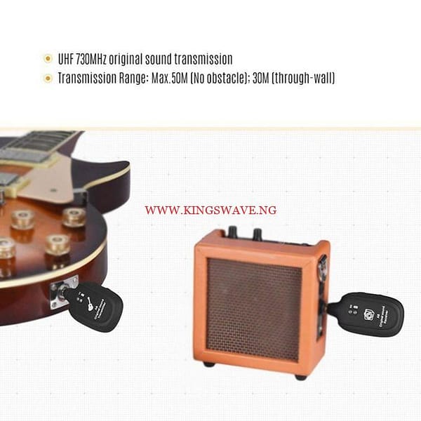 A8 UHF Wireless Guitar Transmitter Receiver Set 730mhz 50M - Image 6