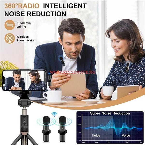 3pcs New Wireless Lavalier Microphone Portable Audio Video Recording Mini Mic - Image 7