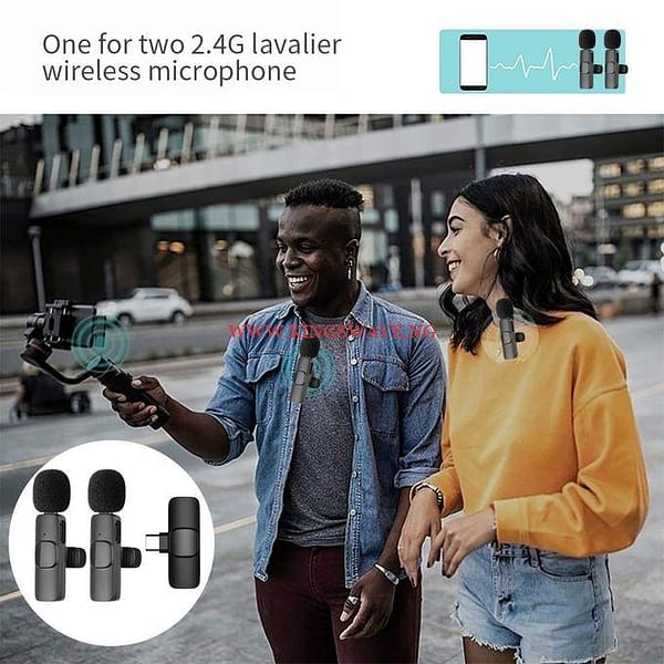 2 In 1 Wireless Lavalier Microphone Portable Audio Mic For IOS - Image 8
