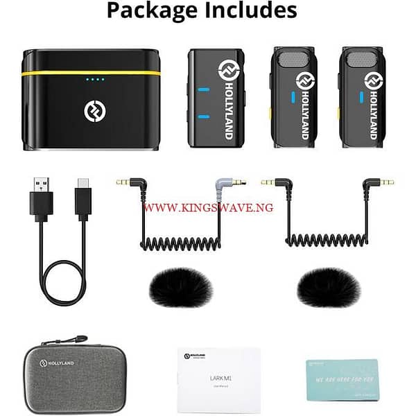 Hollyland Lark M1 Wireless Lavalier Mic – Noise-Canceling, 656ft Range, 8H Battery, Compact Lapel Mic for DSLR, iPhone, Android & Streaming - Image 3