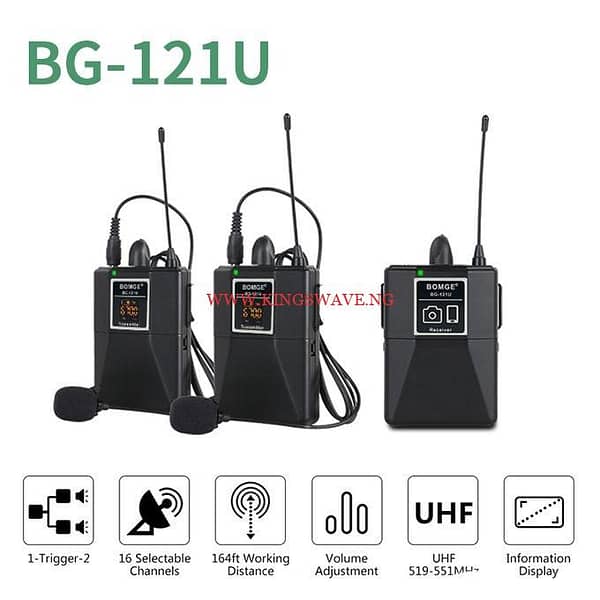 2 Transmitter Wireless Lavalier Lapel Microphone - Image 9